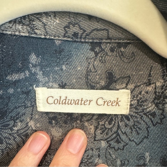 Coldwater Creek Womens Size 8P Dark Floral Whimsigoth Beaded Blazer Jacket Y2K - Picture 4 of 11